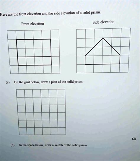 Solved Here Are The Front Elevation And The Side Elevation Of A Solid