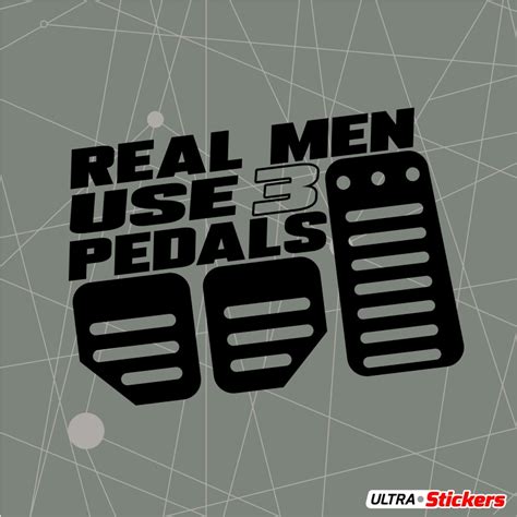 Real Men Use Pedals Ultra Stickers Najve I Izbor Naljepnica