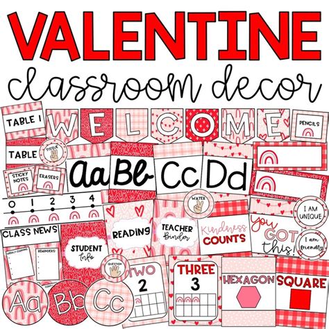 Valentine S Day Classroom Decor Bundle Valentine S Day Classroom Decor