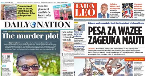 Kenyan Newspapers Review For January 16 End Of Era For Edwin Chiloba