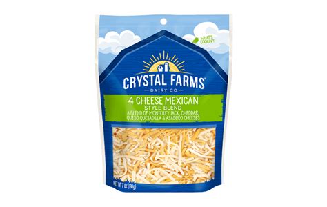 Mexican 4 Cheese Blend Shredded Cheese | Crystal Farms