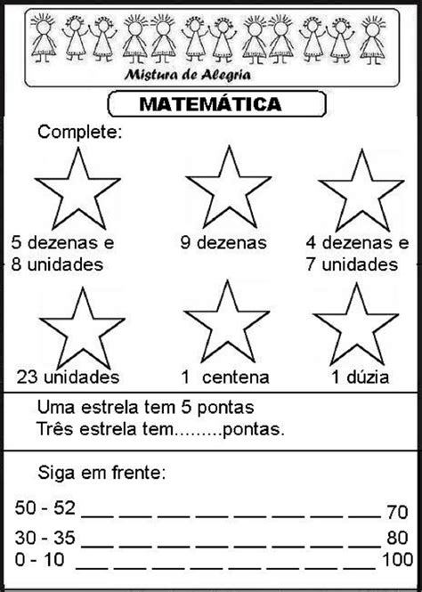 DIVERSAS ATIVIDADES DE MATEMÁTICA SÉRIES INICIAIS DE ALFABETIZAÇÃO