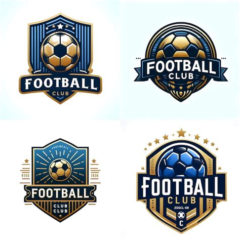 Desenho Do Logotipo Da Equipe De Futebol Vector Vetor Premium