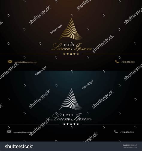 Business Card Template Hotel Vector Illustration Stock Vector (Royalty ...