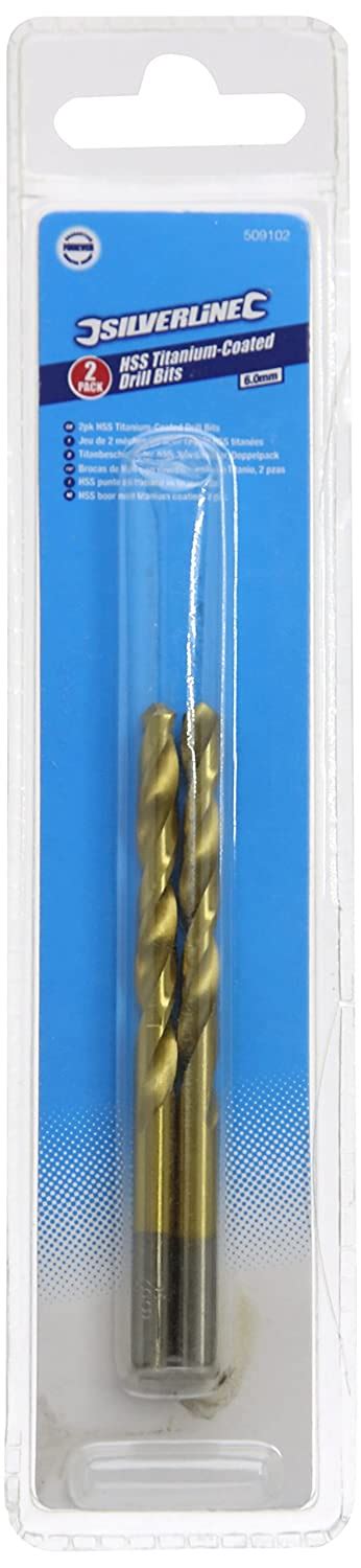 Silverline Hss Titanium Coated Drill Bits Pk Mm Jobber