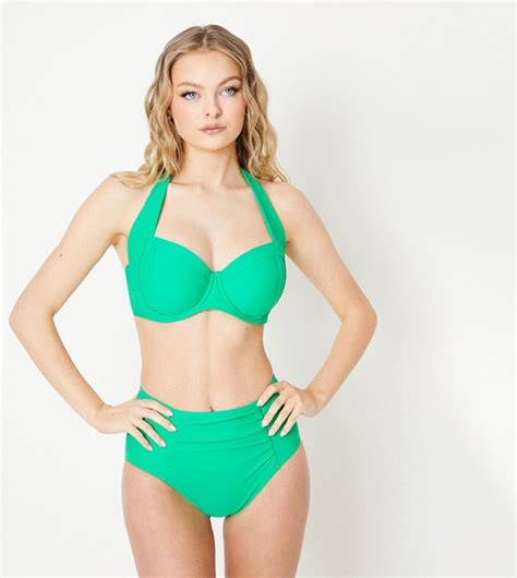 Buy Gorgeous High Waist Tummy Control Bikini Bottom In Green 6thStreet Qatar