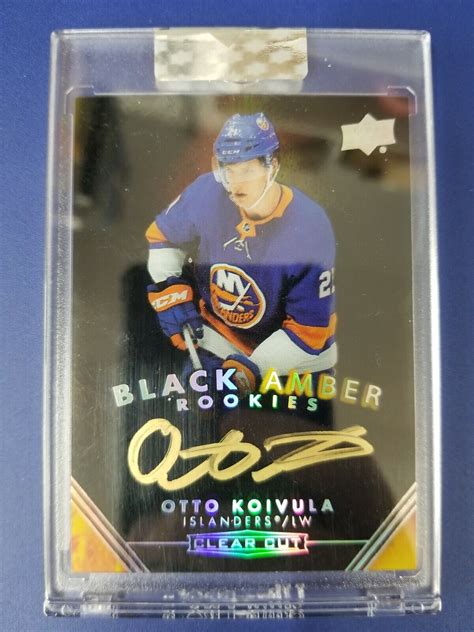 Otto Koivula 2019 20 UPPER DECK CLEAR CUT BLACK AMBER ROOKIE RC AUTO