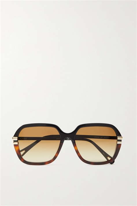 ChloÉ Eyewear West Round Frame Tortoiseshell Recycled Acetate Sunglasses Net A Porter