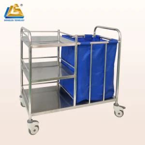 Stailess Steel Soiled Linen Trolley China Hospital Soiled Linen Cart