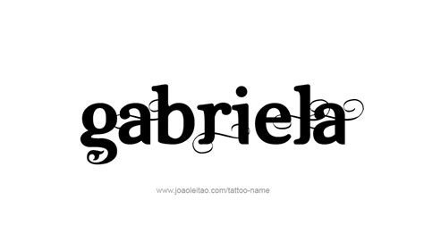 Gabriela Name Tattoo Designs