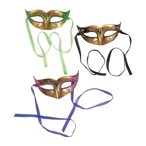 Gold Masquerade Masks 12 Pc Oriental Trading Gold Masquerade Mask