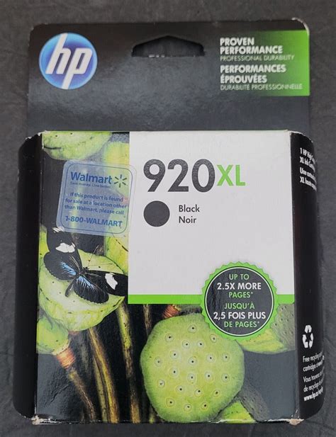 Genuine Original HP 920 XL Black Ink Cartridge Expired 14181026735 EBay