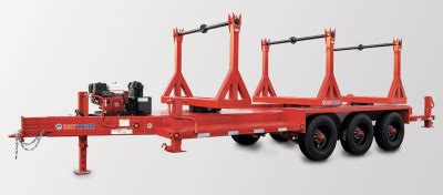 Rally Trailer Manufacturing 3 Place Turret Cable Reel Trailer From