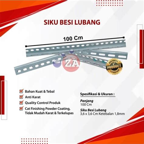 Jual Tiang Besi Siku Lubang Rak Serbaguna 100cm Jakarta Timur Zaya