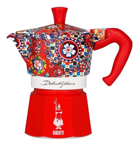 Cafetera Bialetti Moka Express Dolce Gabbana Tazas Color Rojo