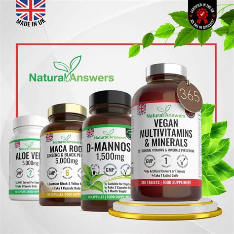 Vegan Multivitamins Minerals Tablets Natural Answers