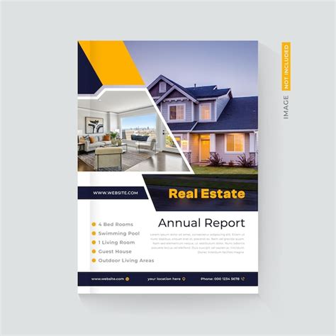 Premium Vector Brochure For Real Estate Annual Report