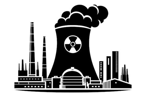 Premium Vector Nuclear Plant Clip Art Vector Illustration