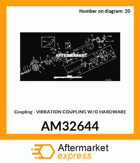 Am Coupling Vibration Coupling W O Hardware Fits John Deere