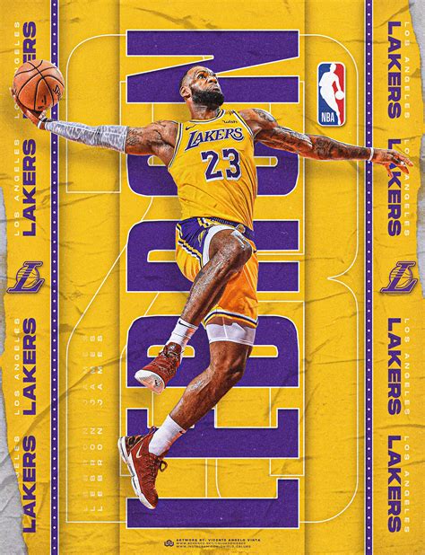 Nba Poster Lebron James Los Angeles Lakers On Behance