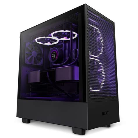 Gabinete Gamer NZXT H5 Flow, Mid Tower, Vidro Temperado, ATX, Black ...