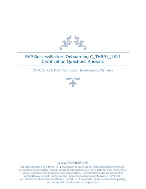 Ppt Sap Successfactors Onboarding C Thr Certification