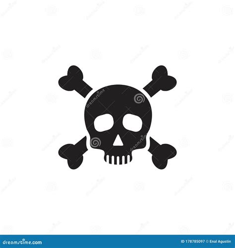 Poison Symbol Lgoo Design with Using Skull and Cross Bones Icon ...