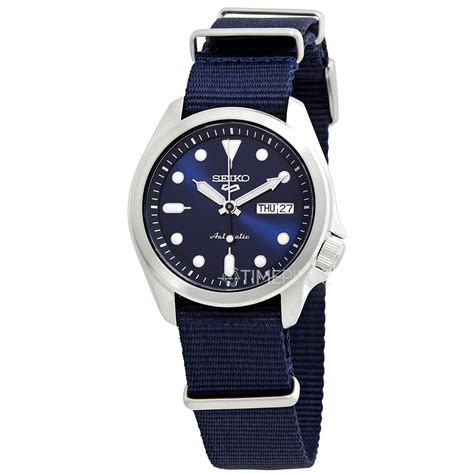 Seiko 5 Sports Automatic Blue Dial Blue Nylon Mens Watch Srpe63k1