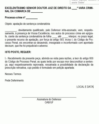 Modelo de Petição Prescrição Retroativa Recurso