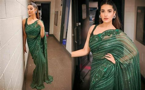 Hareem Farooq Showed Off Her Bold Style In A Saree Asian Life Style