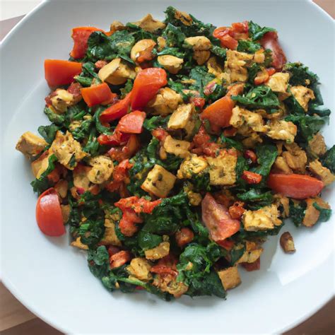 Tofu Spinach Tomato Scramble Recipe With Nutrition Facts