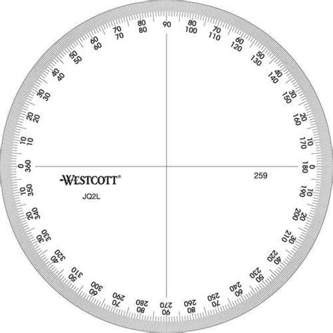 Westcott Model 376 Solid Center Protractor Forestry Suppliers Inc