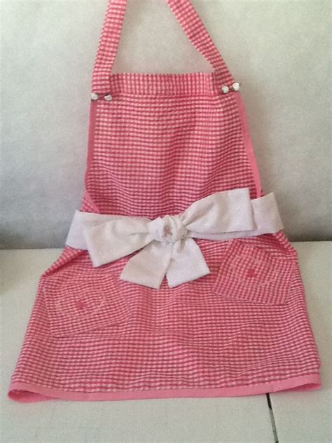 Pink And White Gingham Apron 20 On Shopfirstdowm1 Gingham