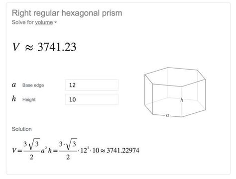 A Regular Hexagonal Prism Has An Edge Length 12 Cm And Height 10 Cm