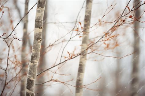 Premium Photo | Birch trees in the snow