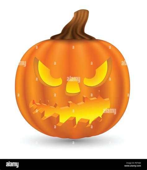 Pumpkin monster face isolated for element halloween. Vector illustration Stock Vector Image ...