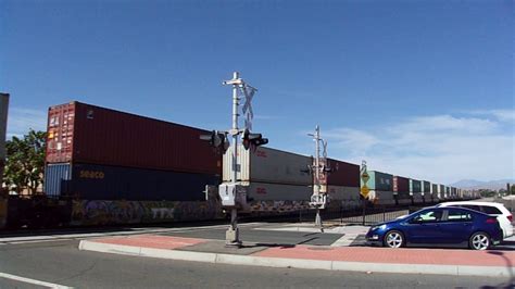 Bnsf Westbound Double Stack Train W Double Dpu S Riverside