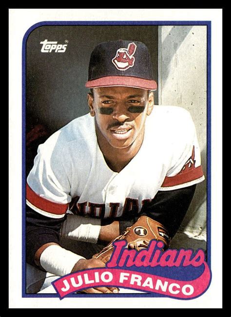 1989 Topps 55 Julio Franco Cleveland Indians Baseball Card EBay