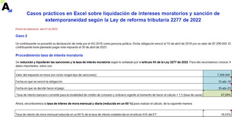 Casos Pr Cticos De Liquidaci N De Intereses Moratorios Y Sanci N De