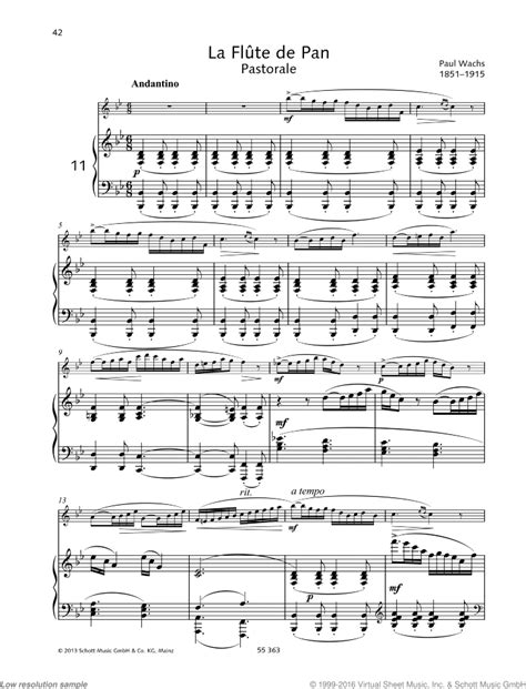 La Flute De Pan Sheet Music From Romantic Miniatures For Flute And