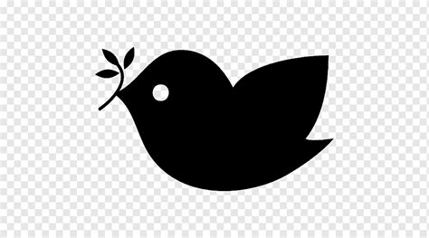 Computer Icons Columbidae Doves As Symbols Dove Leaf Monochrome