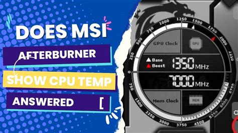 Does Msi Afterburner Show Cpu Temp 2024 Best Motherboards Guide