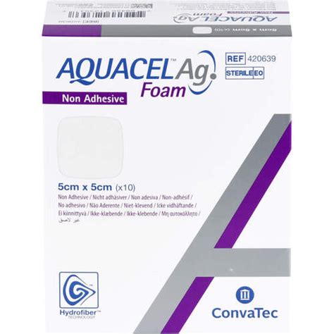 AQUACEL Ag Foam nicht adhäsiv 5x5cm 10 St 59 43