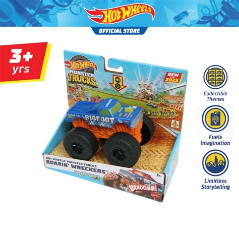 Hot Wheels Bigfoot Monster Truck Roarin Wreckers With Lights And Sounds Vehicle