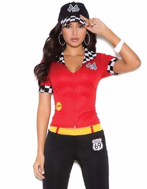 Race Car Driver Costume Small Women Sexy Halloween Racecar Pit Crew