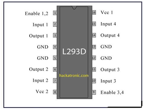 L D Motor Driver Diagram L D Motor Driver Pin Diagram