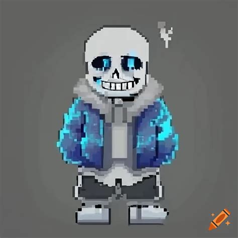 Sans Undertale With Blue Glowing Eye