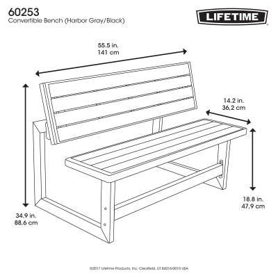 Lifetime Convertible Bench Model 60253