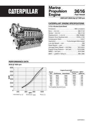 Cat C32 Acert Marine Propulsion Engine 1800 1900 Bhp Caterpillar Marine Power Systems Pdf