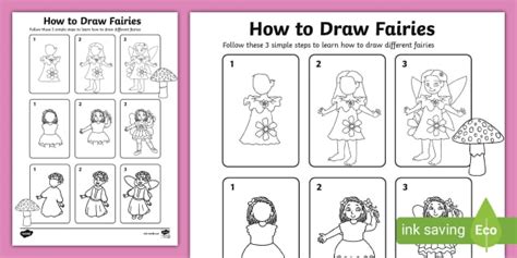 FREE! - How to Draw Fairies Step by Step (teacher made)